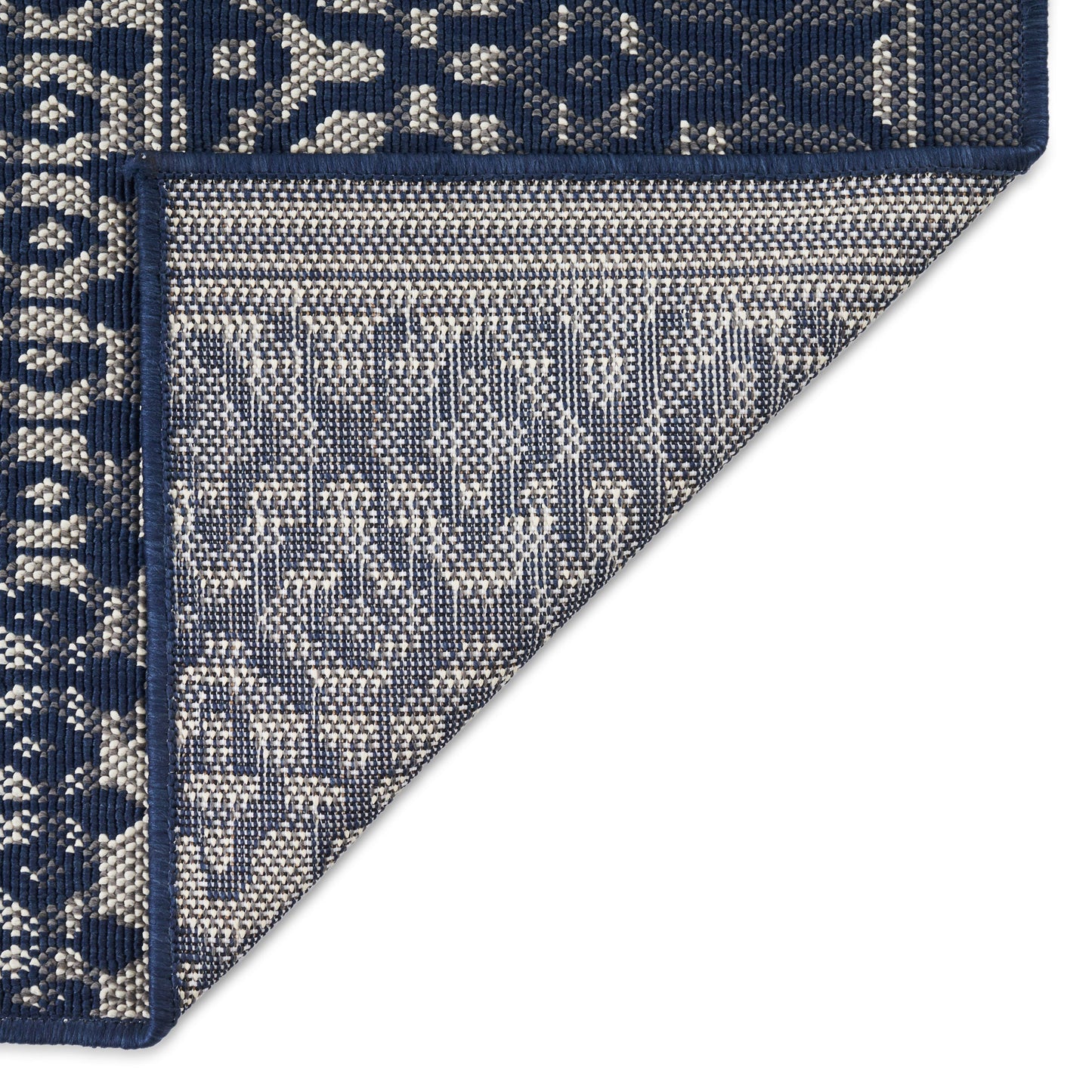 Oamwrae Blue and ilver Patterned Area Rug 5'3"x7'