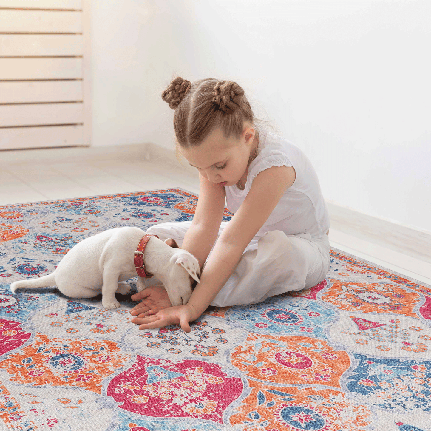 Oamwrae Cream Area Rug