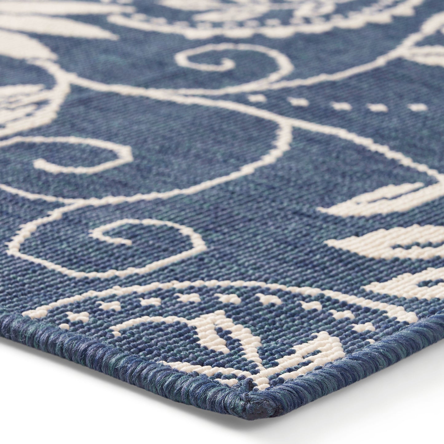 Oamwrae Blue Patterned Area Rug 5'3" X 7'