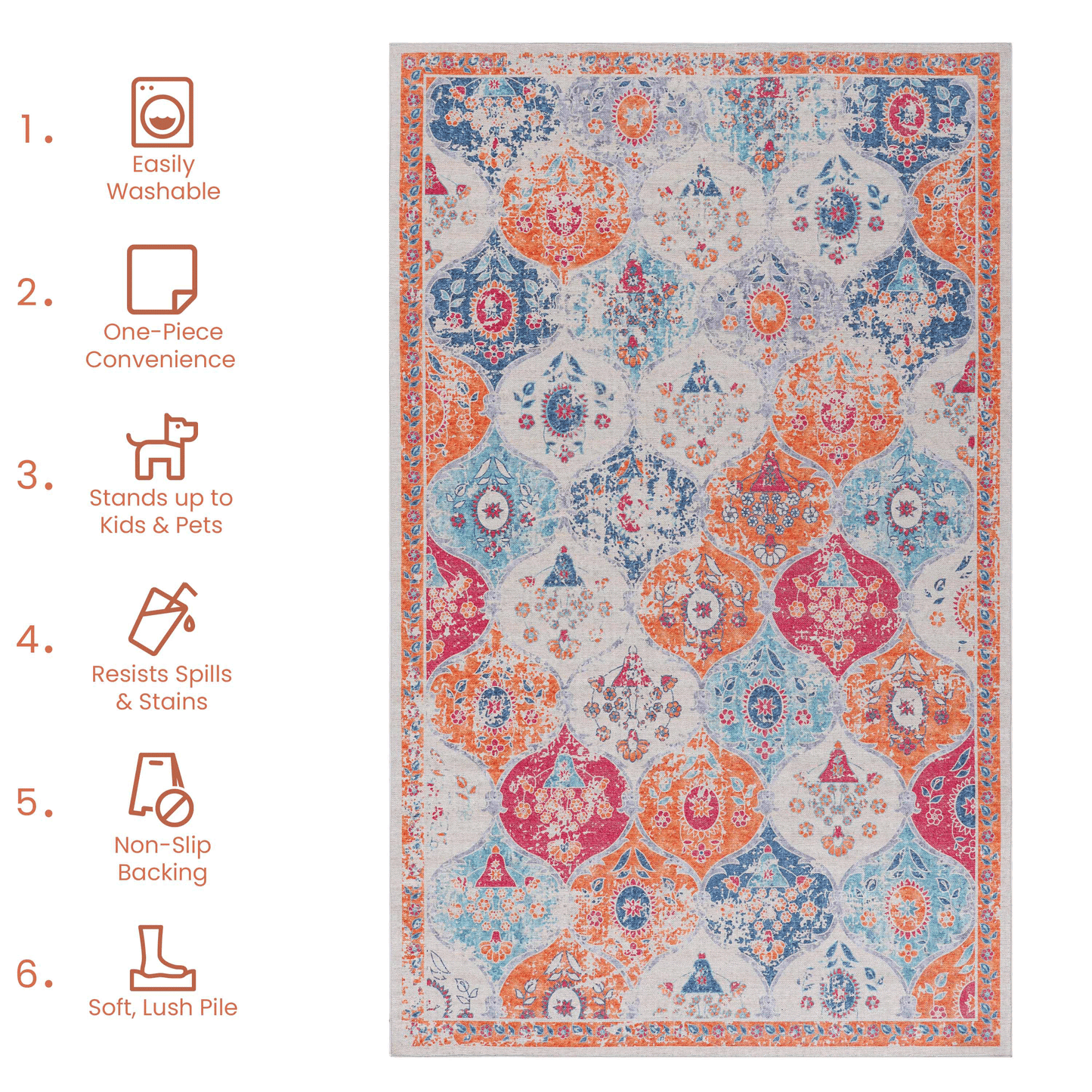 Oamwrae Cream Area Rug