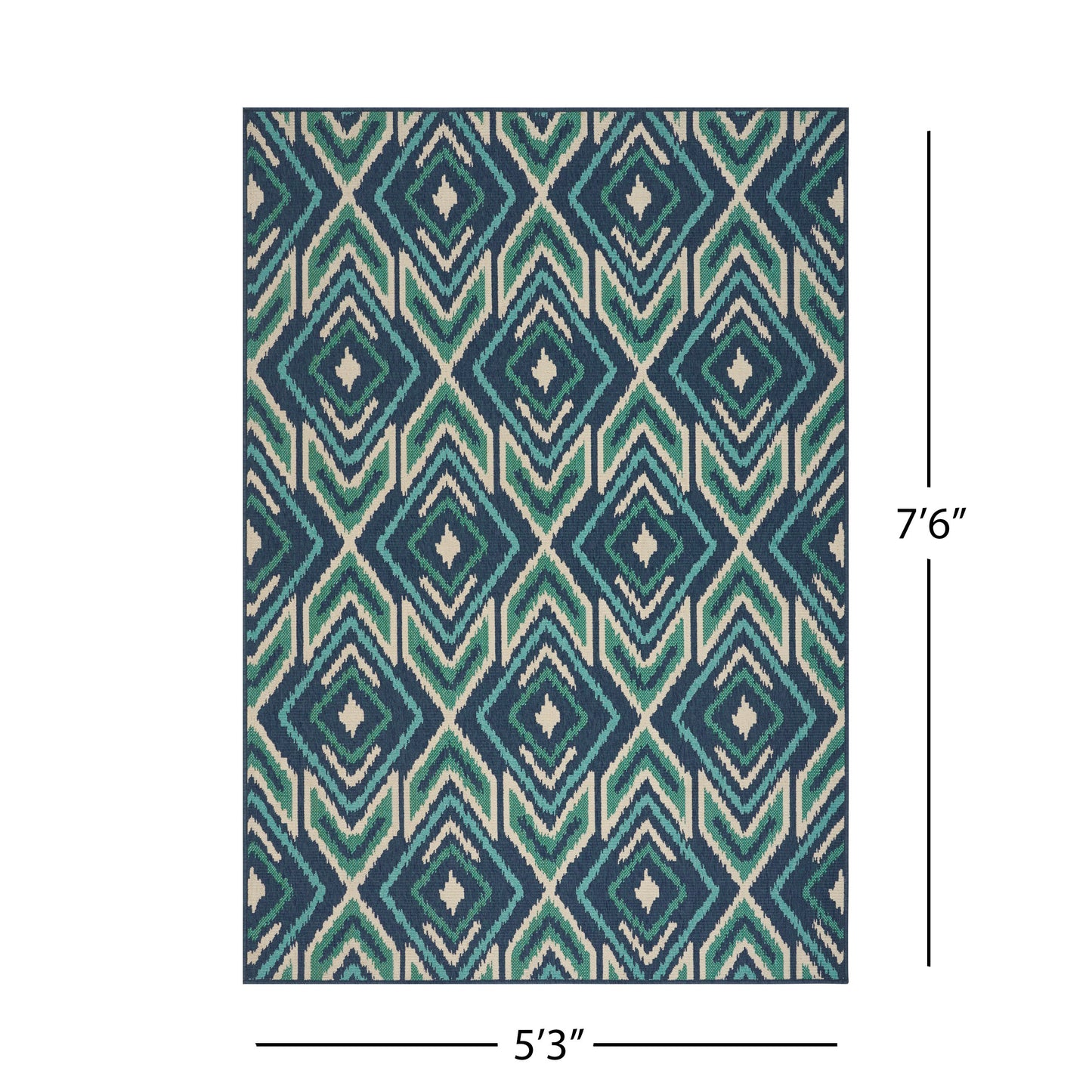 Oamwrae Diamond Grid Area Rug 5'3" X 7'6"