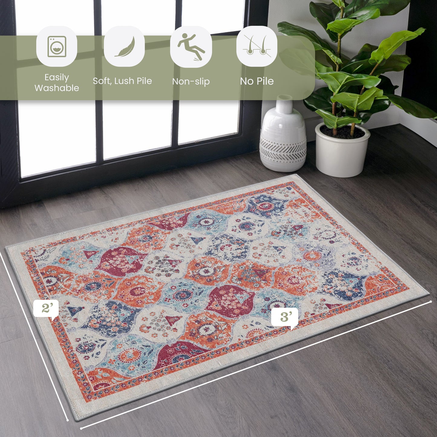 Oamwrae Cream Area Rug