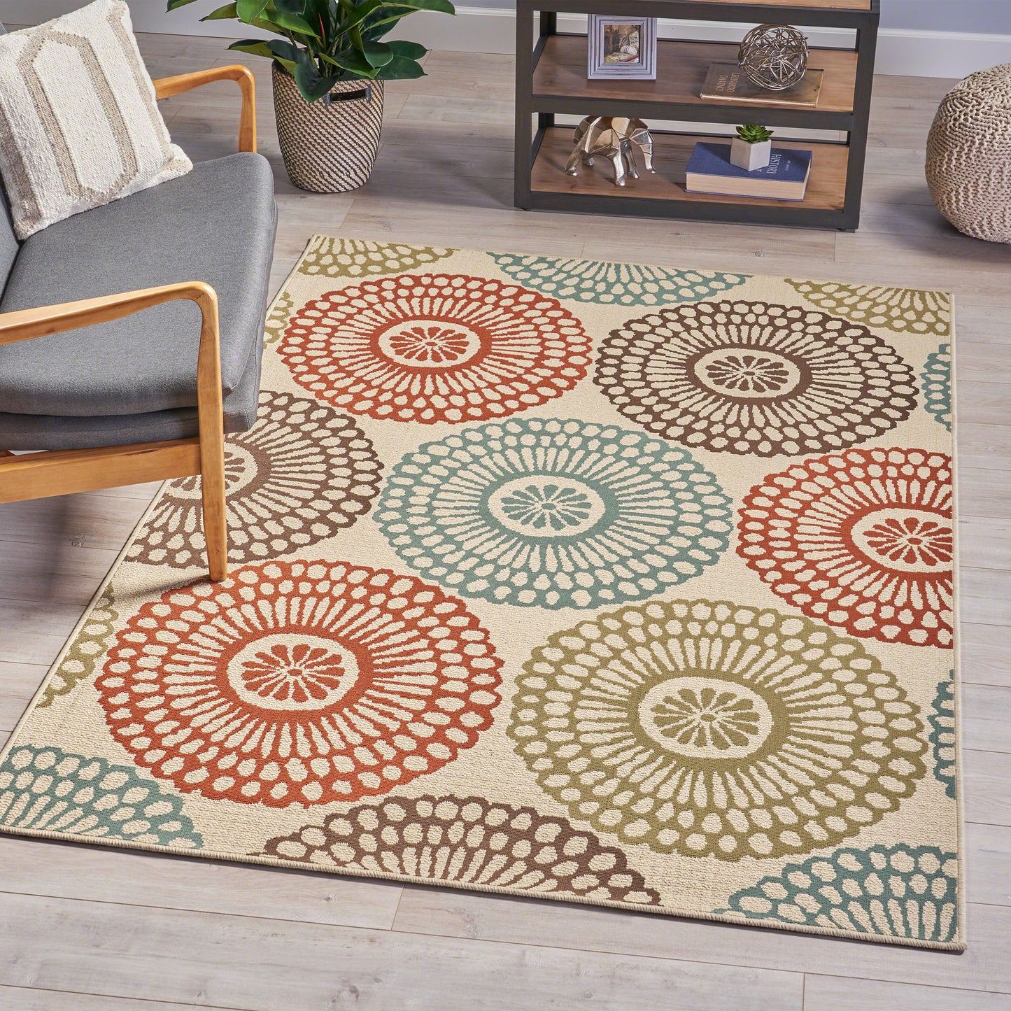Oamwrae Pastoral Area Rug 5'3" X 7'6"