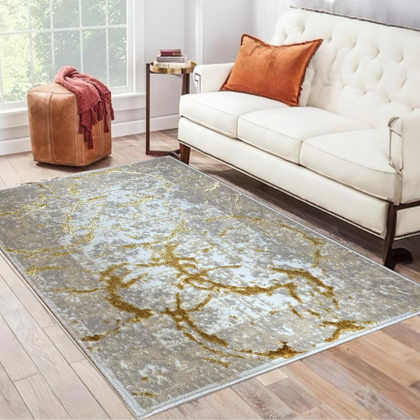 Oamwrae Abstract Design Area Rug 4' x 5'9"