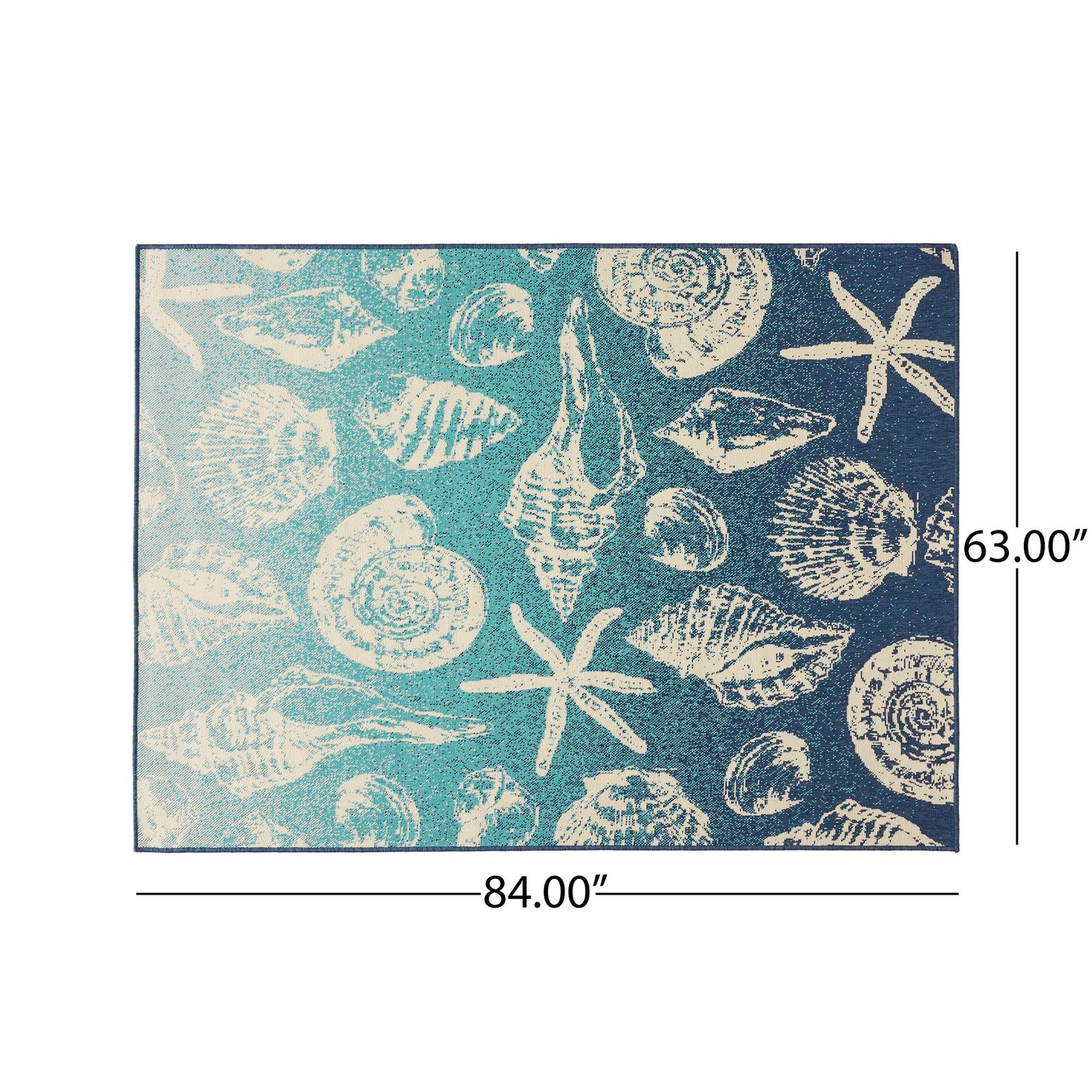Oamwrae Ocean Style Area Rug 5'3" X 7'
