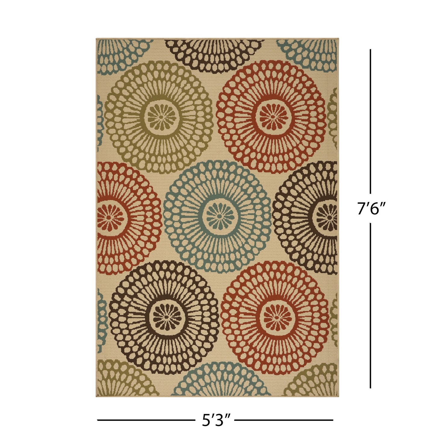 Oamwrae Pastoral Area Rug 5'3" X 7'6"