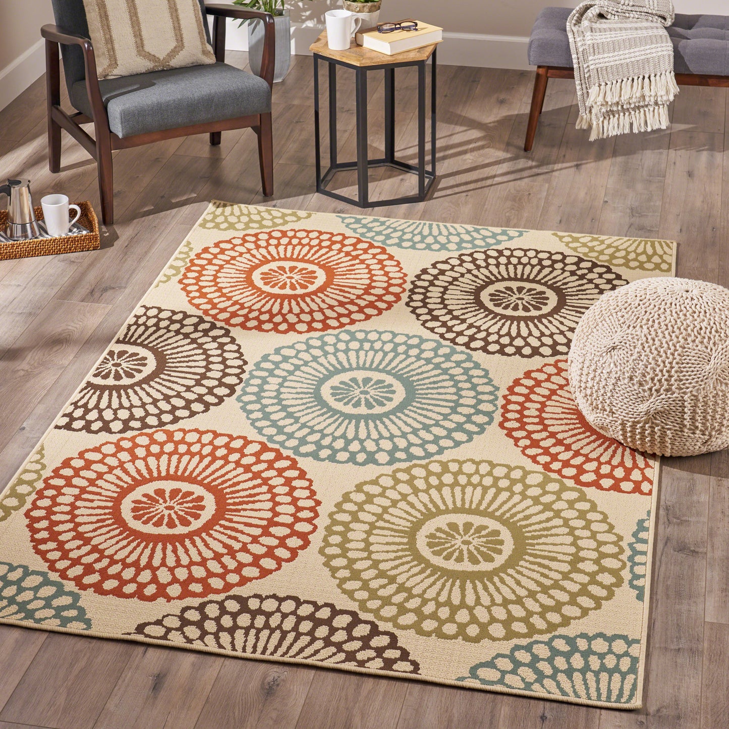 Oamwrae Pastoral Area Rug 5'3" X 7'6"